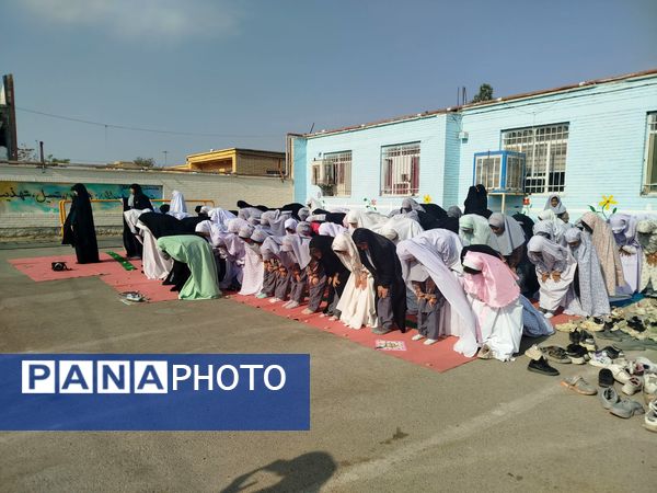 نماز باران در دبستان دخترانه حضرت مریم(س) شهرستان سرخس