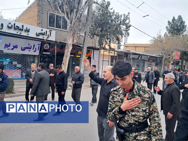 مراسم دسته روی و سینه زنی مردم آشخانه به مناسبت شهادت امام علی (ع)
