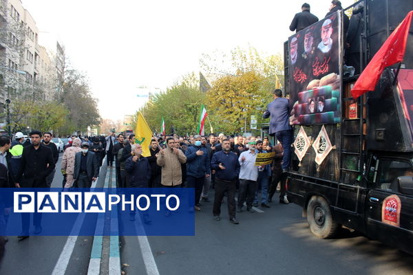 تشییع و تدفین پیکر شهید گمنام در اداره‌کل آموزش و پرورش تهران