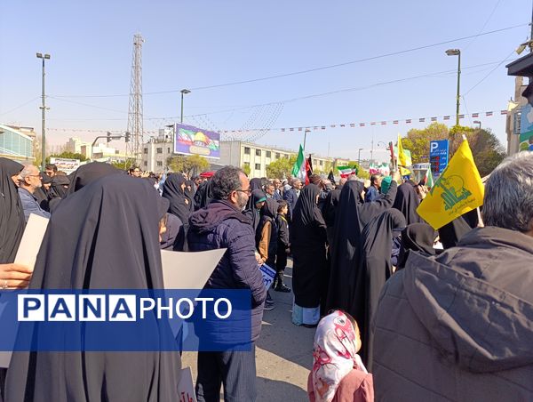 شرکت با شکوه مردم مشهد در راهپیمایی روز جهانی قدس