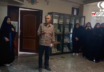 بازدید علمی دانش‌آموزان دبیرستان حانیه و مهدیه روستای صرم قم از خانه علوم و فنون