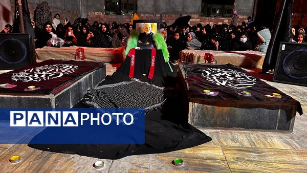 عزاداری شب شهادت حضرت زهرا(س) در گلزار شهدای گمنام چاه‌دادخدا