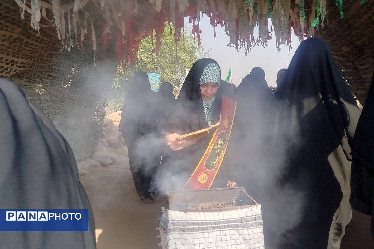 ورود کاروان راهیان نور دختران پیشوا به سرزمین حماسه