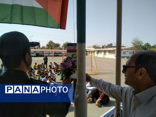مراسم گرامیداشت شهید مقاومت در دبیرستان‌های پسرانه شهرستان خلیل‌آباد