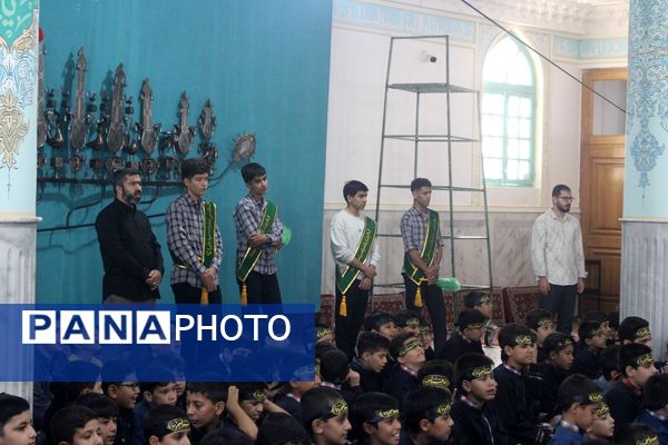 عزاداری دانشآموزان قم در آستان مقدس امامزاده سیدعلی(ع)