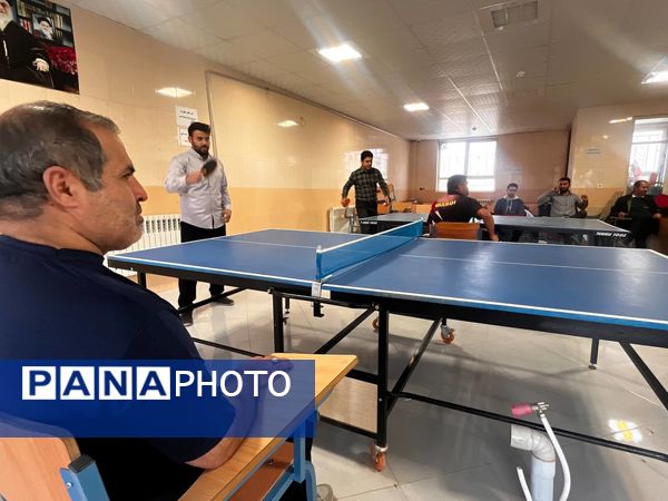 رقابت ورزشی تنیس روی میز فرهنگیان در نوخندان