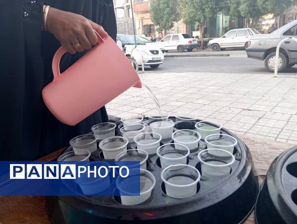 موکب دلدادگی در حاجی‌آباد عطر شهادت امام رضا (ع) در مسجد جامع پیچید