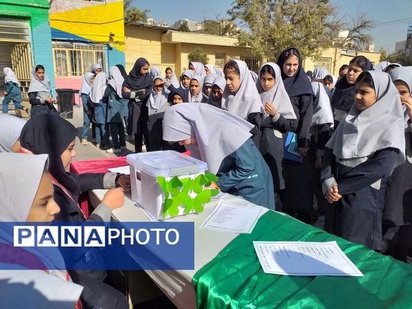 شور و شوق انتخابات شورای دانش آموزی در دبستان دخترانه میمنت زین اقلی