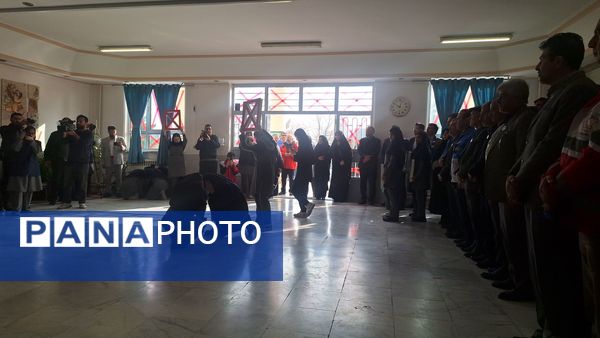 مانور زلزله استانی در هنرستان محمودیه خیامی ناحیه ۶ مشهد 