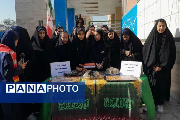 طنین نوای عشق و عزا؛ مراسم عزاداری دهه دوم فاطمیه در مدارس بهارستان‌دو