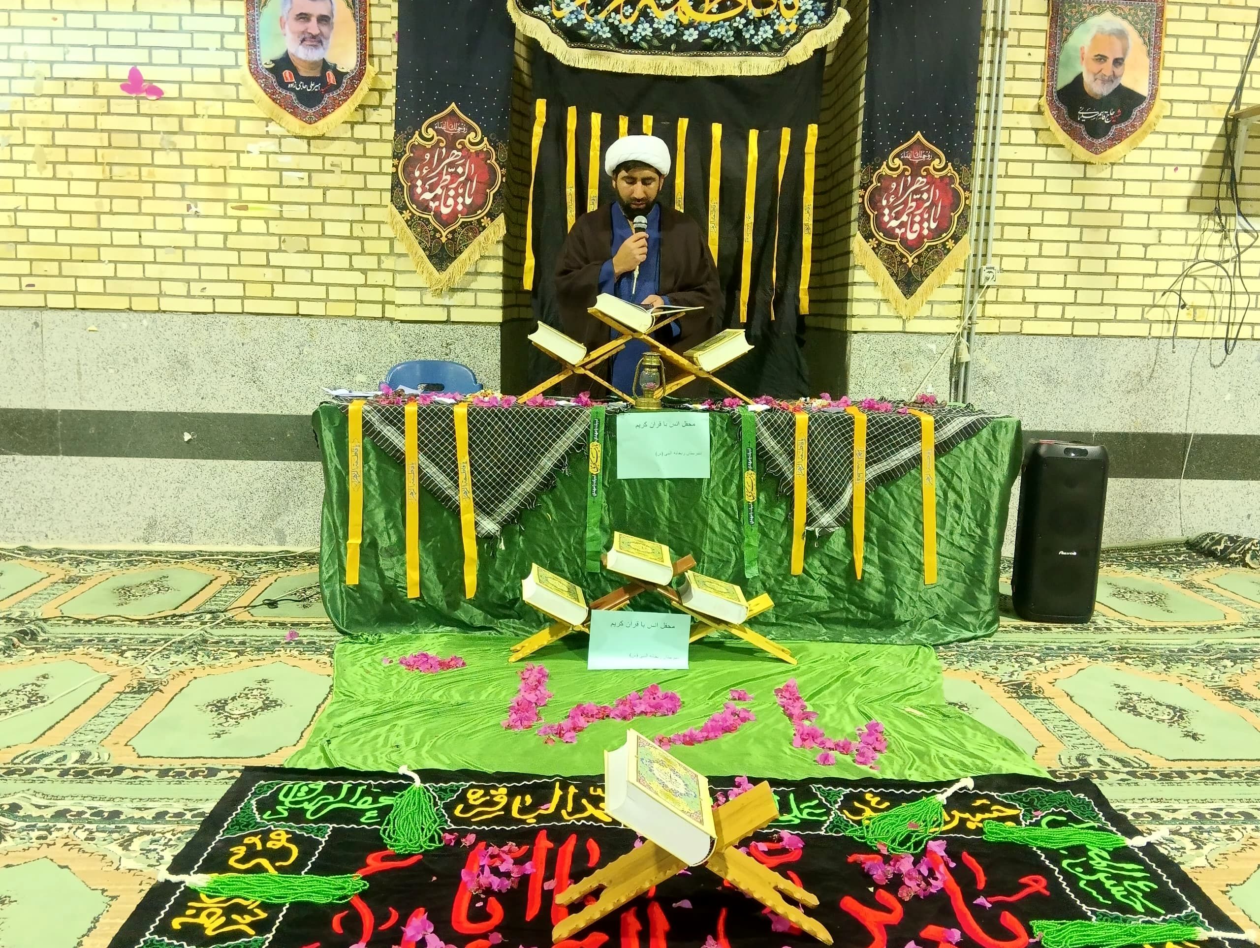 عطر رضوان در آسمان ریحانه النبی؛ محفل انس با قرآن کریم و سوگواره فاطمی با طنین کلام حق و یاد زهرا (س)