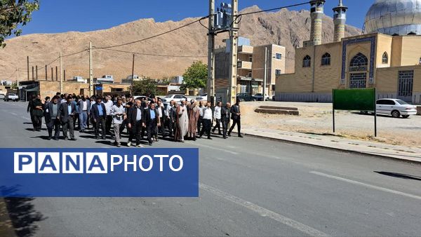 راهپیمایی بشارت نصر در شهر و بخش گندمان 