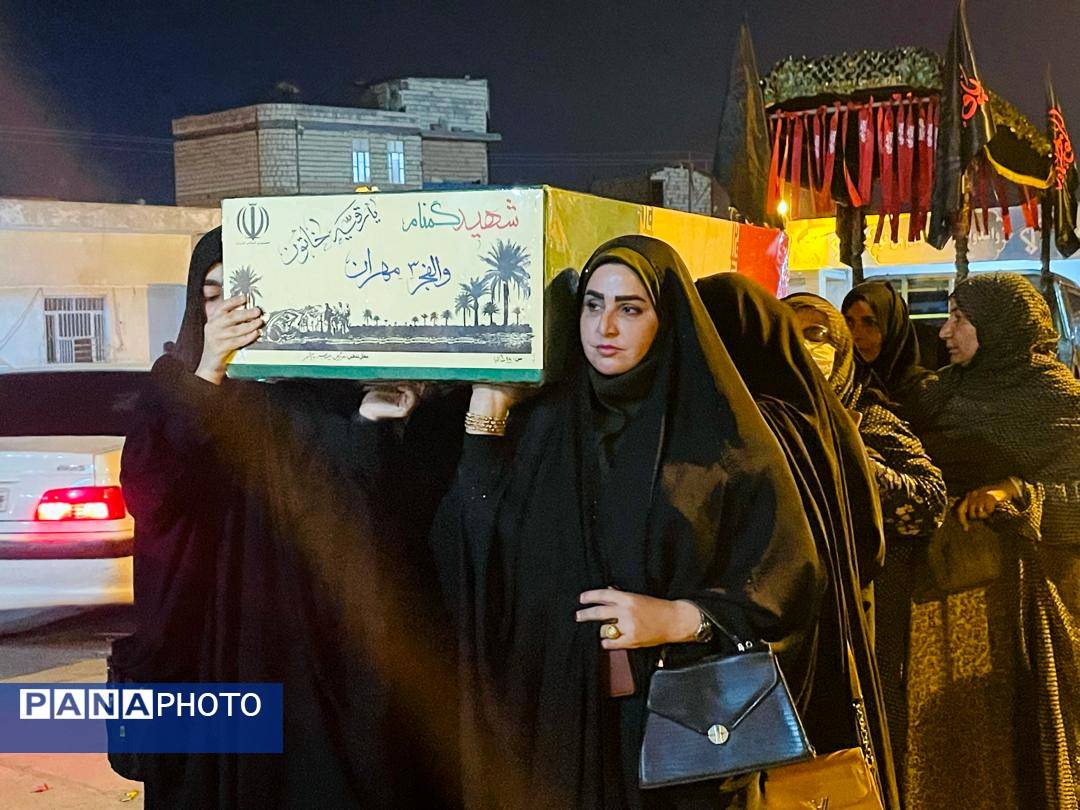 عشق و شور مردم میناب در تشیع پیکر شهدای گمنام