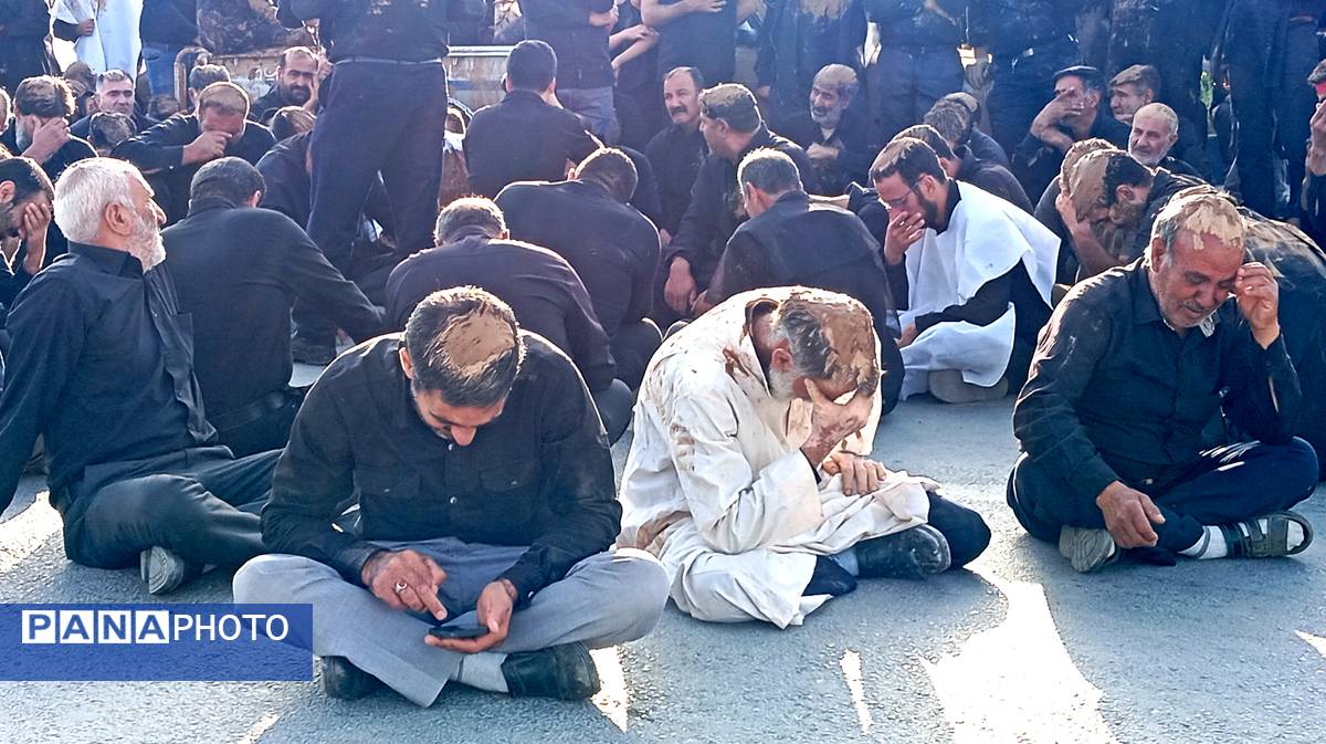 «علمها در آب» سنت عاشورایی مردم بن