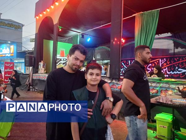 میهمانی عزاداران حسینی در موکب‌های محرمی فریدونکنار 