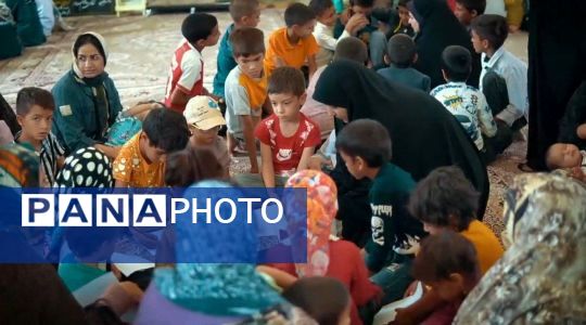 اردوی جهادی کاروان نشاط و تربیت در روستای قوچ پلنگ شهرستان کاشمر
