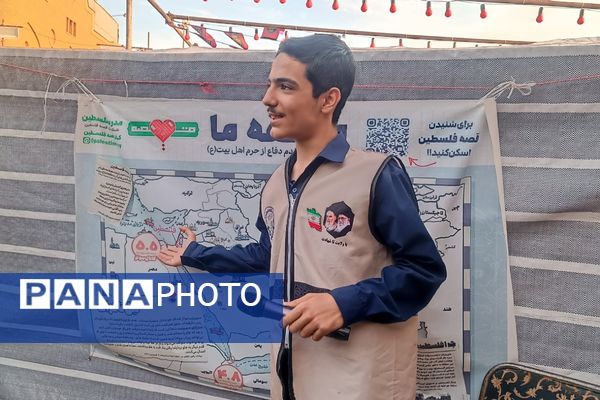 از مدرسه تا موکب حسینی؛ دانش‌آموزان پیشتاز شهرستان قدس در خدمت زائران اربعین حسینی