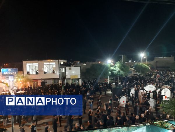 عزاداری هیئات روستای رزق آباد در شب دهم ماه محرم