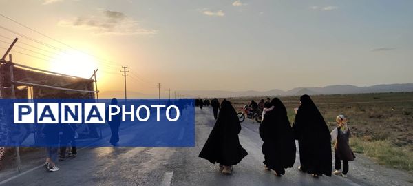 پیاده‌روی جاماندگان اربعین حسینی حرم تا حرم در شهرستان شیروان