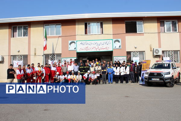 مانور سراسری زلزله و ایمنی مدارس در گلوگاه