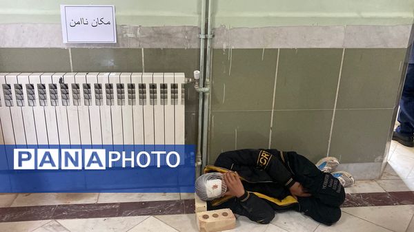 تمرین مقابله با بحران در هنرستان شهید باهنر باخرز