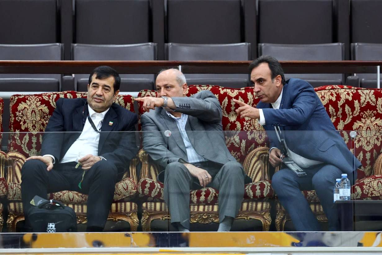 دنیامالی تماشاگر ویژه رقابت تیم کبدی ایران و تیم سریلانکا