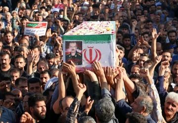 ‌تشییع باشکوه پیکر شهید مدافع وطن پاسدار حسین نوریان  در شهر کوشک 

