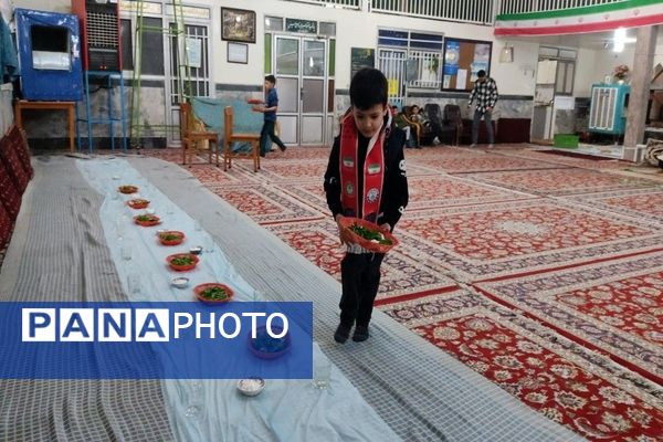 سفره ماه مهمانی خدا در مسجد جامع شهر بار