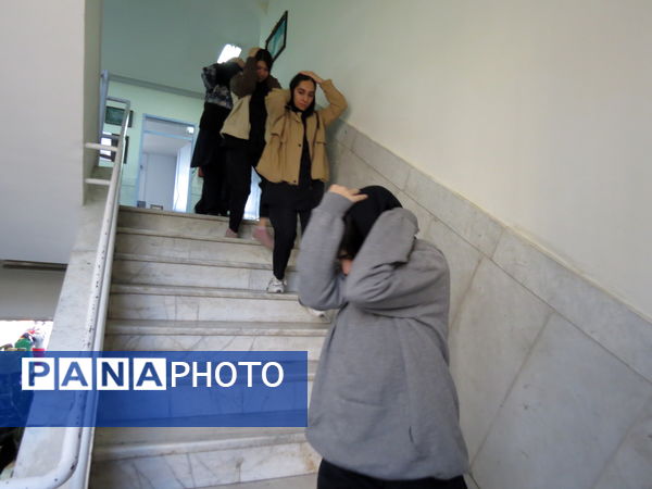 رزمایش دانش‌آموزی پدافند غیرعامل در شهرستان بجنورد 