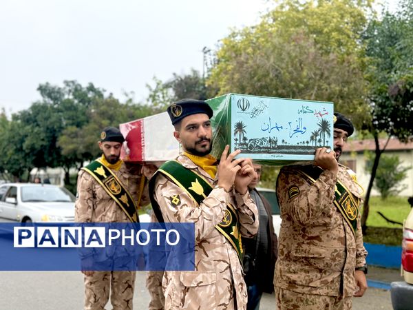  مراسم تشییع ۱۰ شهید گمنام در آمل