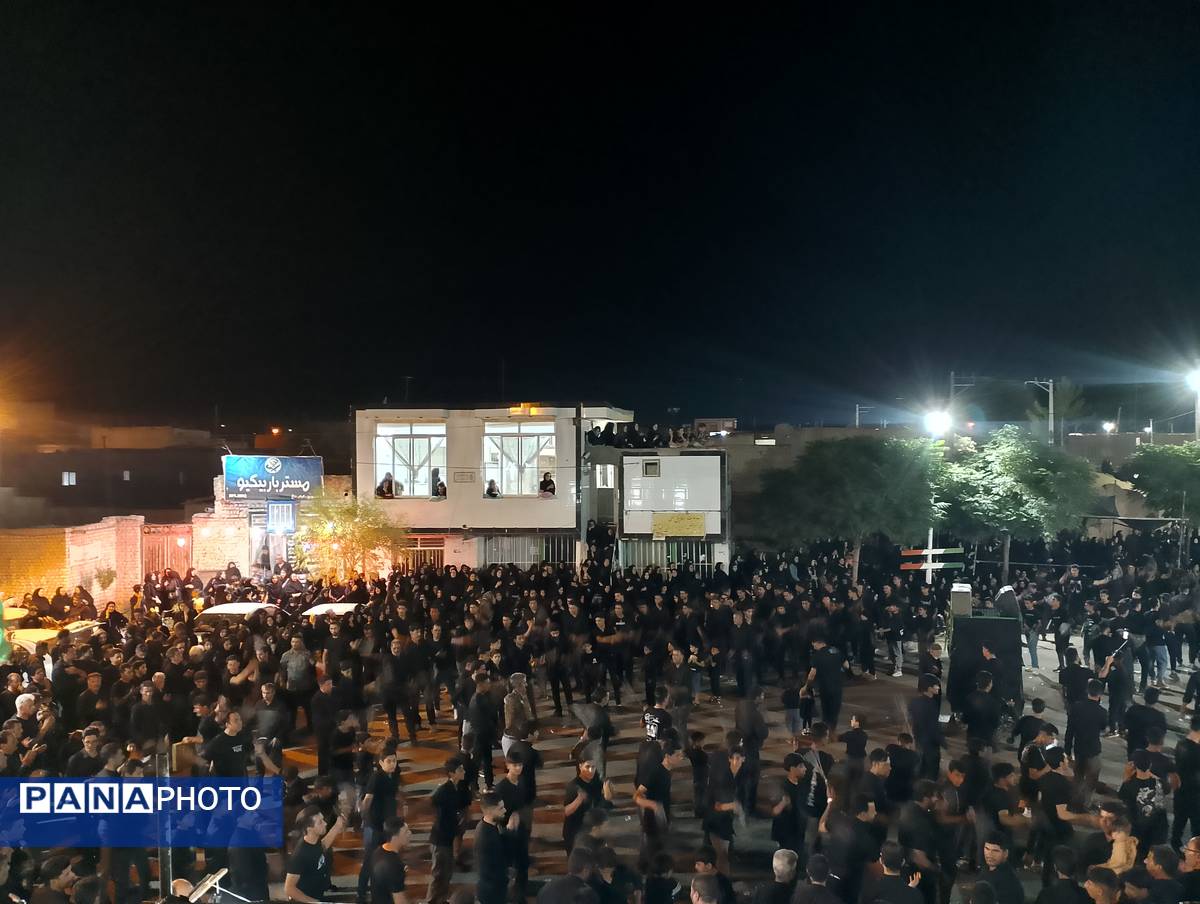 عزاداری هیئات روستای رزق آباد در شب دهم ماه محرم