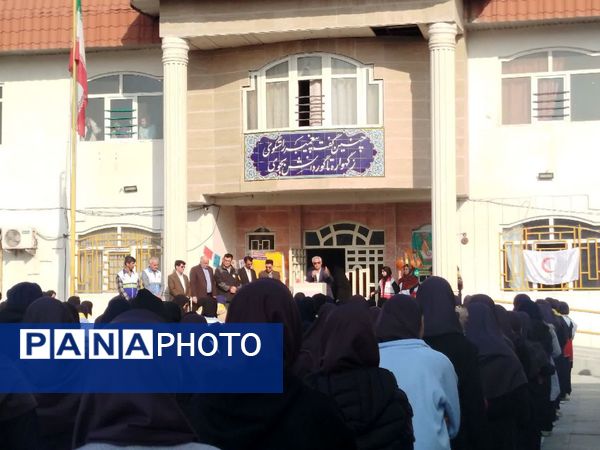 مانور زلزله در دبیرستان شهید بهشتی بندرترکمن