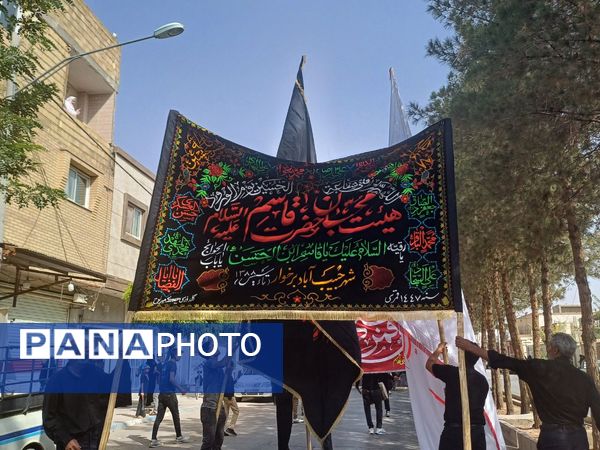 قافله عزاداری تاسوعای حسینی در شهر حبیب آباد