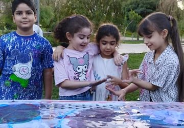 رویداد نقاشی خیابانی کودکان در زیبا کنار خرم‌آباد برگزار شد