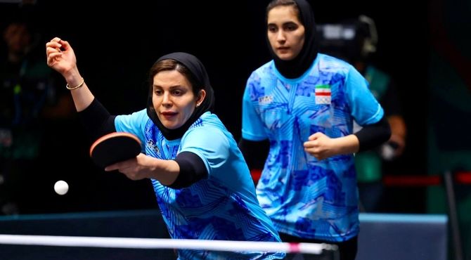صعود مقتدرانه تیم ملی بانوان تنیس روی میز ایران به نیمه نهایی