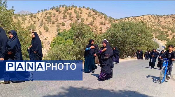 مراسم پیاده‌روی جاماندگان اربعین حسینی در میانکوه 