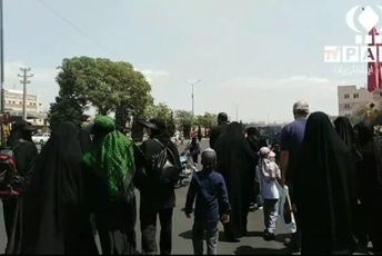 راهپیمایی جاماندگان اربعین جهت تجدید میثاق با شهدای کربلا