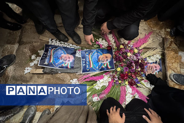 مراسم خاکسپاری پیکر قاضی شهید «علی قناعت‌کار» در قم