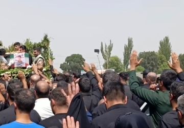 تشییع پیکر مطهر شهید مهدی قهرمانی وتجدید میثاق مردم با شهید عزیز شهرستان رباط‌کریم