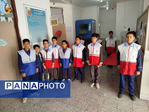 مانور سراسری زلزله در مدرسه دکتر توسلی 