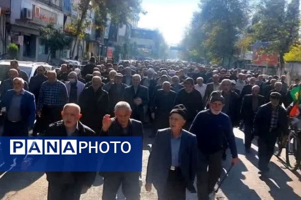 راهپیمایی محکومیت جنایات اسرائیل در قائمشهر