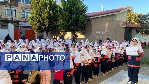 صبحگاه در مدرسه پاهکیده املش