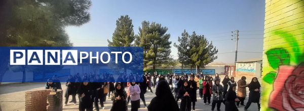 صبحگاه دبیرستان دخترانه دوره اول پروین اعتصامی  روستای انداد