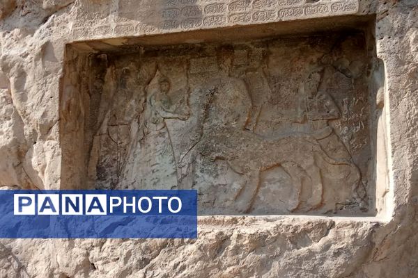 نقش برجسته تیمور از آثار باستانی در شهر کازرون 