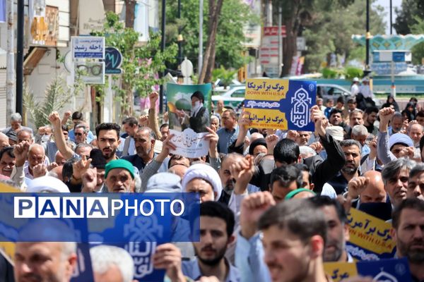 خشم گناباد در پی جنایات رژیم صهیونسیتی 