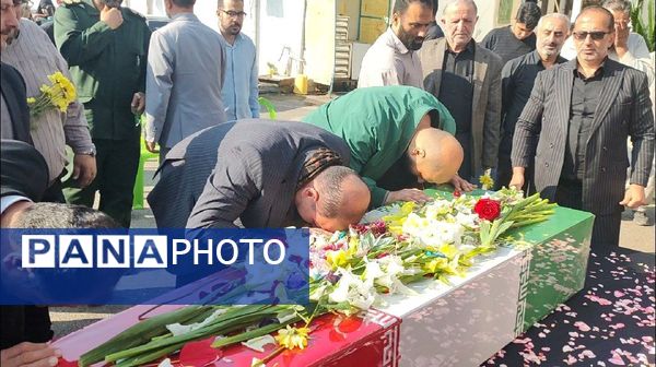 تشییع پیکر مطهر شهید گمنام میهن در مدارس لنگرود 