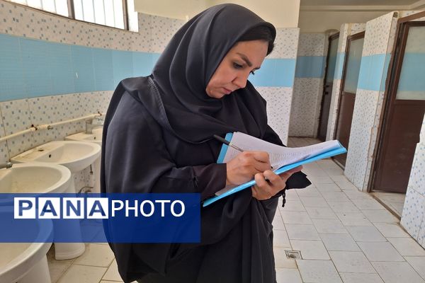 بازدید از مدرسه سعادت جهت برسی وضعیت ایمنی و بهداشت  براساس اصول آیین نامه بهداشت محیط مدارس