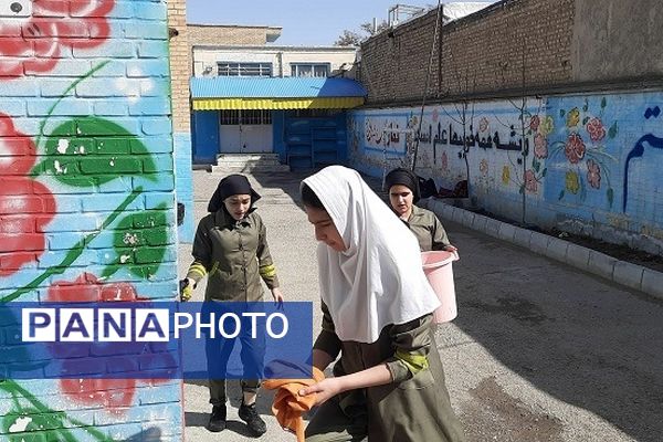 پویش پاکداشت بهاری در مدرسه شهید خاقانی شهرستان شیروان
