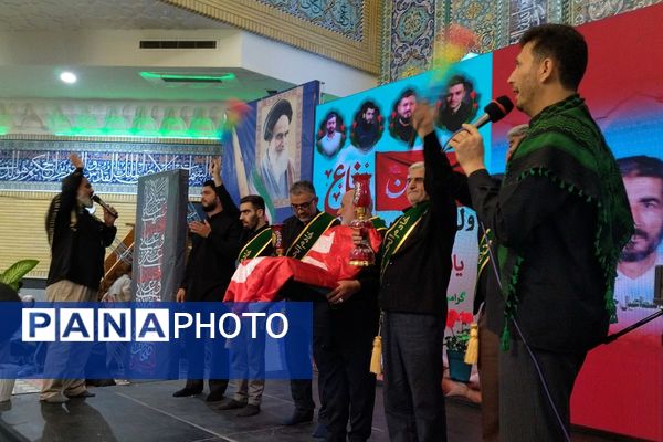 مراسم تشییع پیکر پاک شهید اکبر عنایتی در گلزار شهدای ملارد
