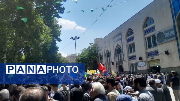 تجمع بزرگ مردمی علیه محکومیت رژیم صهیونیستی در مصلی کرج